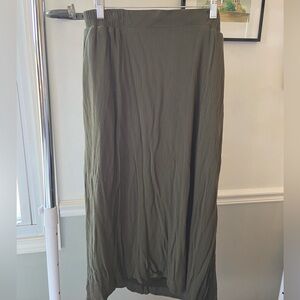army green maxi skirt